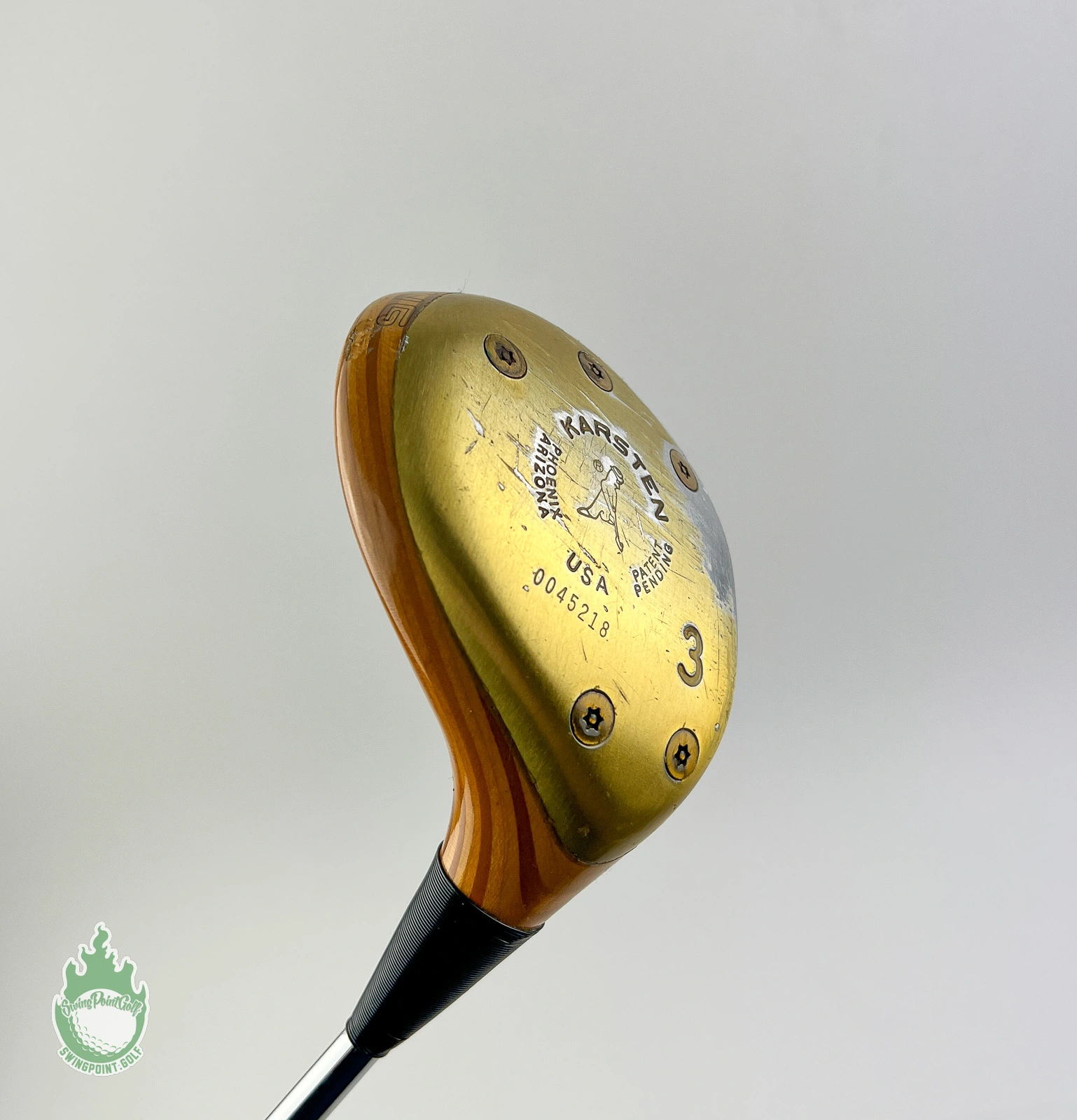 Used RH Ping Karsten Zing Blonde Fairway 3 Wood KT-M Stiff Flex Steel Golf Club 4 Used RH Ping Karsten Zing Blonde Fairway 3 Wood KT-M Stiff Flex Steel Golf Club - Image 2