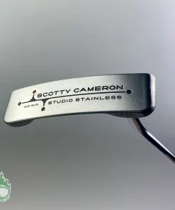 Custom Used Scotty Cameron Studio Stainless Mid Sur 34″ Putter Steel Golf Club