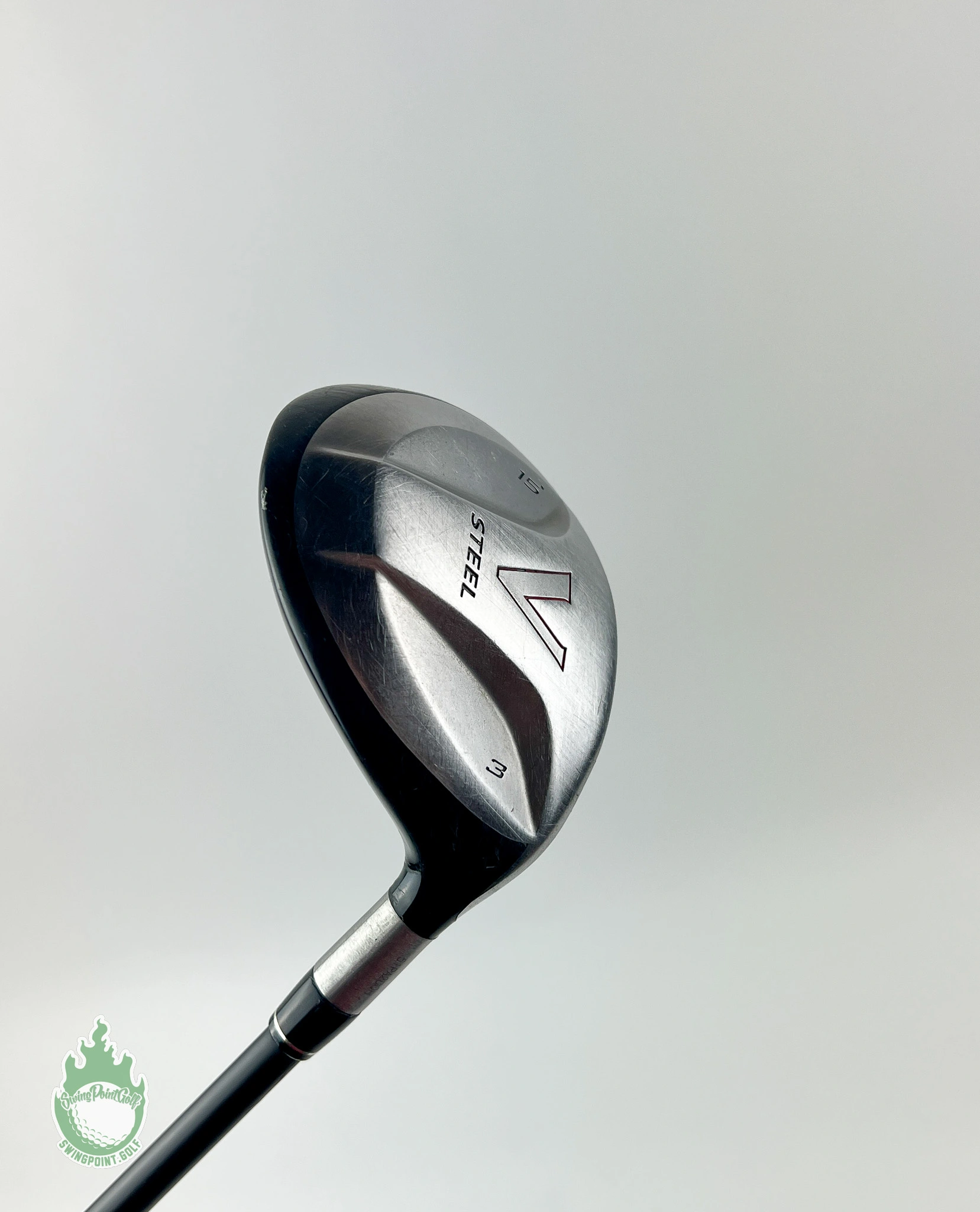 Used TaylorMade V-Steel Fairway 3 Wood 15* Stiff Flex Graphite Golf Club Lamkin 4 Used TaylorMade V-Steel Fairway 3 Wood 15* Stiff Flex Graphite Golf Club Lamkin - Image 2