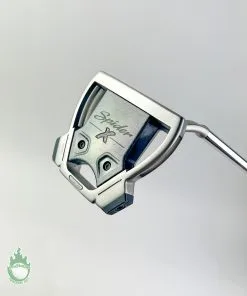 Used TaylorMade Spider X Platinum/White 35″ Putter Steel Golf Club W/ Flatso