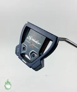 Used Right Handed TaylorMade Spider X Navy 34″ Putter Black Steel Golf Club