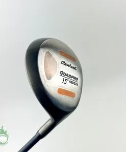 Used RH Cleveland Quadpro Fairway 3 Wood 15* Stiff Flex Graphite Golf Club -Fairway Woods Soldes Magasin IMG 9030