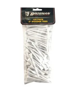 Brosnan Golf Brosnan 3 Inch Wooden Tees - White (100 Pack)
