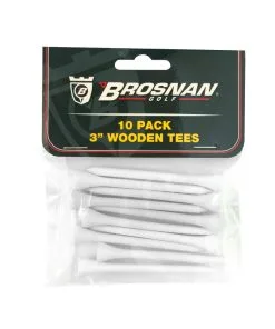 Brosnan Golf Brosnan 3 Inch Wood Tees 10 Pack - White